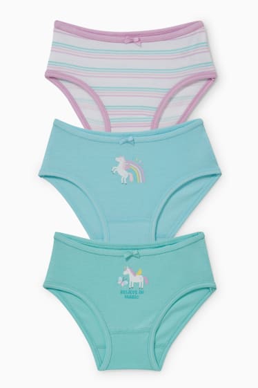Bambine - Confezione da 3 - slip - verde menta