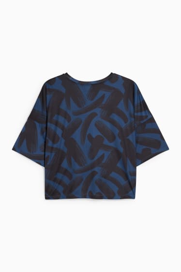 Donna - T-shirt sportiva - 4 Way Stretch - con motivi - blu scuro