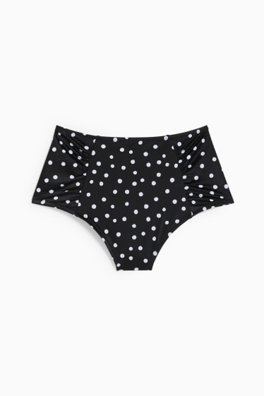 Mujer - Braguita de bikini - high waist - LYCRA® XTRA LIFE™ - de puntos - negro