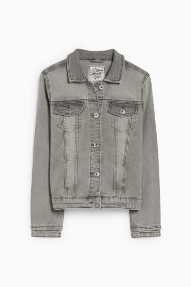 Kinder Mädchen - Jeansjacke - helljeansgrau