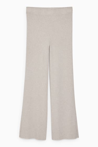 Donna - Pantaloni in maglia - crema