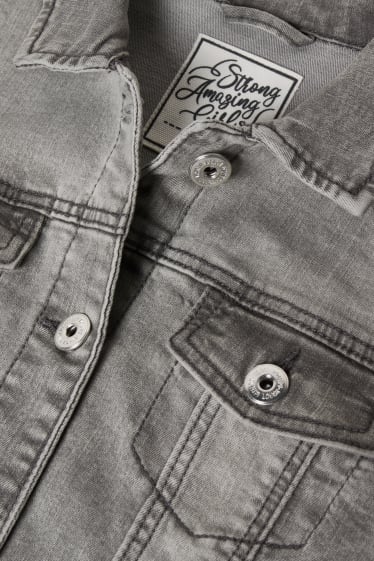 Kinder Mädchen - Jeansjacke - helljeansgrau