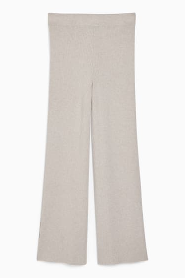 Donna - Pantaloni in maglia - crema