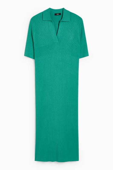 Femmes - Robe de maille - vert