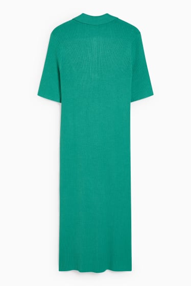 Dames - Gebreide jurk - groen