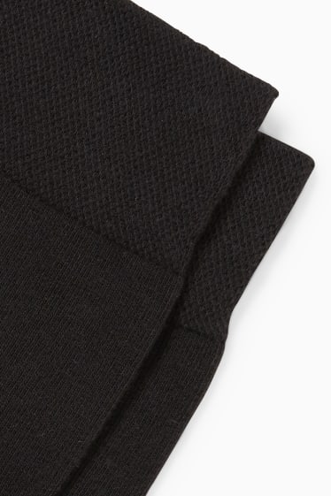 Heren - Set van 3 paar - sokken - comfortabel boordje - zwart