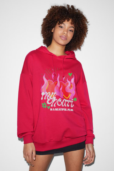 Donna - CLOCKHOUSE - felpa con cappuccio - rosso