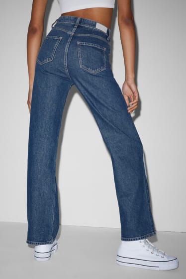 Dames - CLOCKHOUSE - loose fit jeans - high waist - jeansblauw