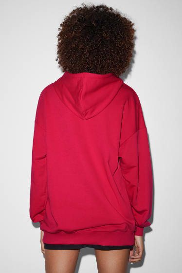 Nastolatki - CLOCKHOUSE - bluza z kapturem - czerwony