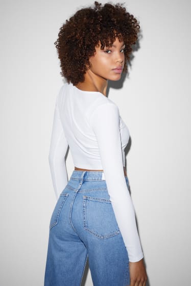 Dona - Top crop - blanc