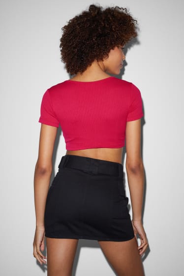 Damen - Crop T-Shirt - pink