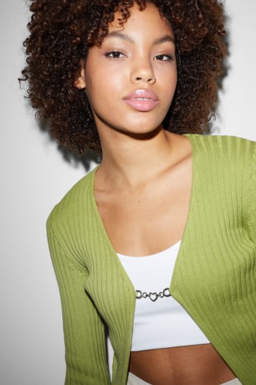 Femmes - CLOCKHOUSE - gilet de maille - vert clair