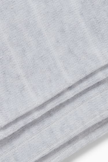 Mujer - Pack de 3 - calcetines tobilleros - gris claro jaspeado