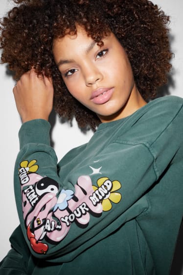 Femmes - CLOCKHOUSE - robe en molleton - vert