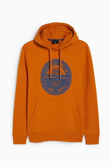 Heren - Hoodie - donker oranje