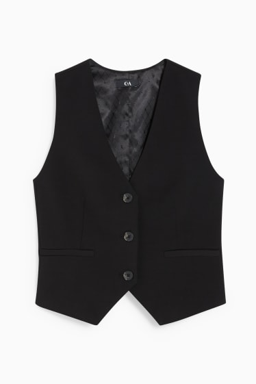 Femmes - Gilet de costume sans manches - noir