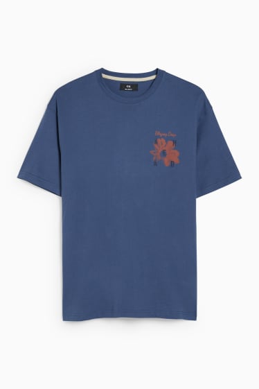 Heren - T-shirt - donkerblauw