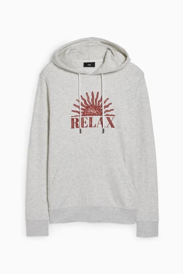 Men - Hoodie - light gray-melange