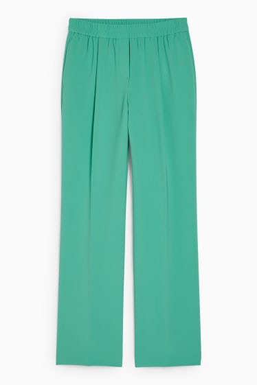 Dona - Pantalons de tela - mid waist - straight fit - verd