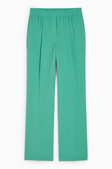 Dames - Pantalon - mid waist - straight fit - groen