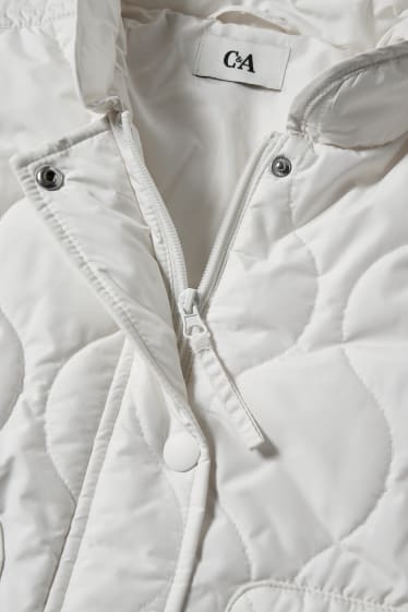 Femei - Jachetă matlasată - alb