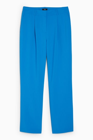 Mujer - Pantalón de tela - high waist - straight fit - azul