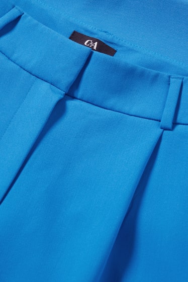 Mujer - Pantalón de tela - high waist - straight fit - azul