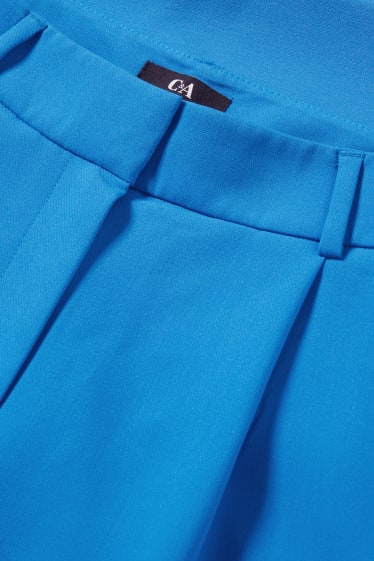 Damen - Stoffhose - High Waist - Straight Fit - blau