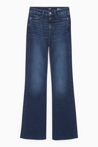 Dames - Flared jeans - high waist - LYCRA® - jeansblauw