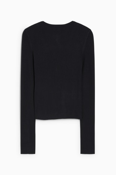 Women - Basic cardigan - black