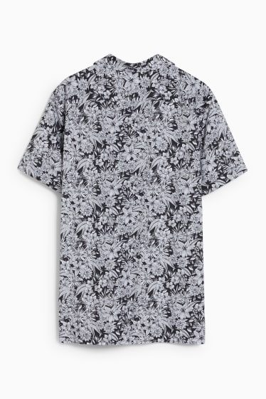 Uomo - Camicia business - slim fit - revers - facile da stirare - nero / bianco