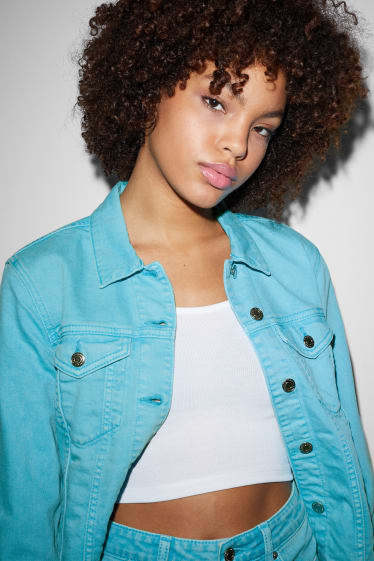 Women - CLOCKHOUSE - denim jacket - turquoise