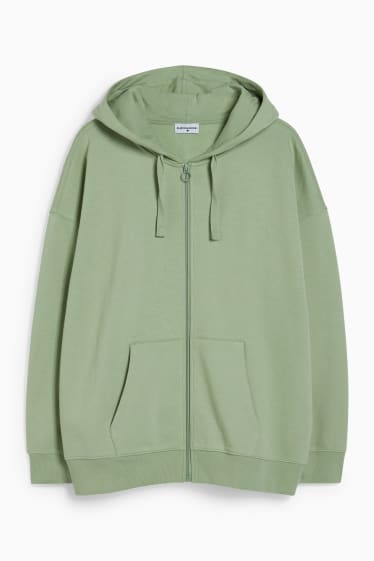 Jóvenes - CLOCKHOUSE - sudadera con cremallera y capucha - verde claro