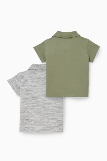 Niemowlęta - Wielopak, 2 szt. - niemowlęca koszulka polo - zielony