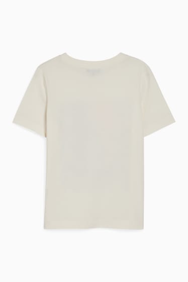 Damen - T-Shirt - cremeweiss