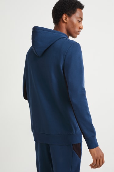 Uomo - Felpa con cappuccio - blu scuro