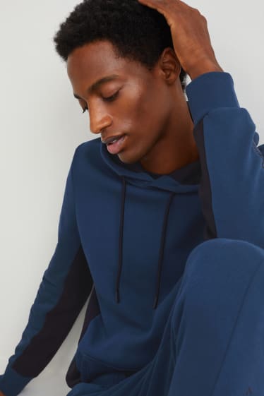 Uomo - Felpa con cappuccio - blu scuro
