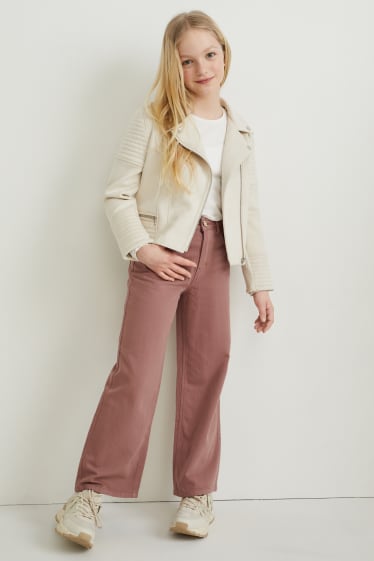 Kinderen: meisjes - Broek - wide leg - bruin