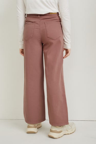 Kinder - Hose - Wide Leg - braun