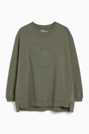 Damen - Sweatshirt - Micky Maus - grün