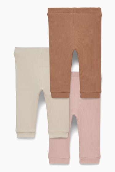 Neonati - Confezione da 3 - leggings neonati - beige