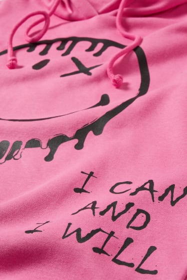 Nastolatki - CLOCKHOUSE - bluza z kapturem - SmileyWorld® - różowy