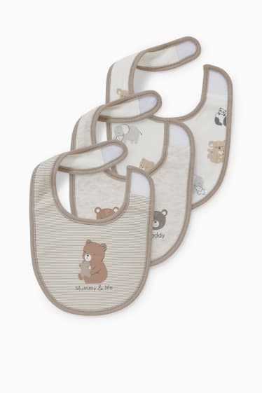 Unisex - Multipack 3er - Baby-Lätzchen - cremeweiß