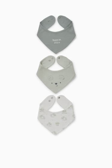 Babys - Set van 3 - baby-bandana’s - mintgroen