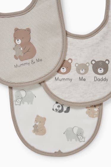 Unisex - Multipack 3er - Baby-Lätzchen - cremeweiß