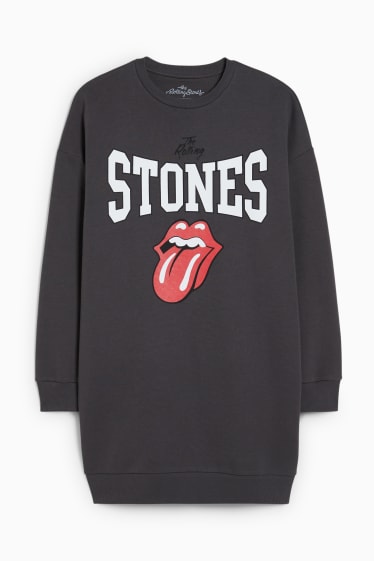 Dona - CLOCKHOUSE - vestit de punt de dessuadora - Rolling Stones - gris fosc