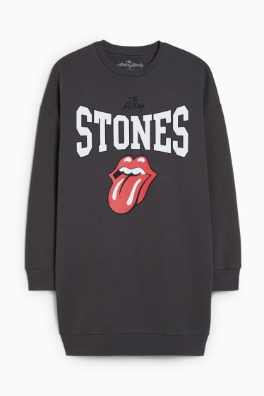 Mujer - CLOCKHOUSE - vestido sudadera - Rolling Stones - gris oscuro