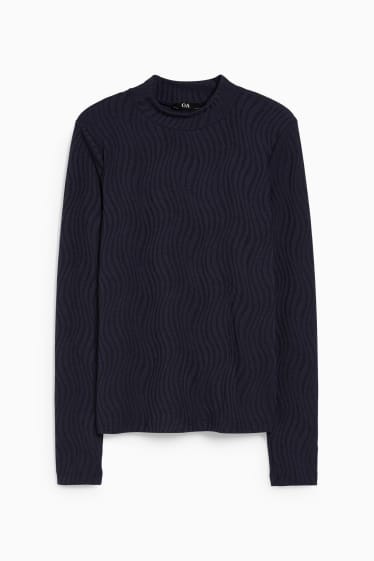 Dames - Longsleeve - donkerblauw
