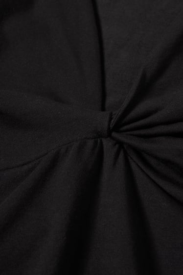 Dona - Samarreta de màniga llarga amb nus - negre
