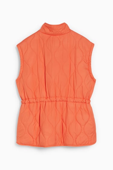 Women - Quilted gilet - with recycled polyester - orange